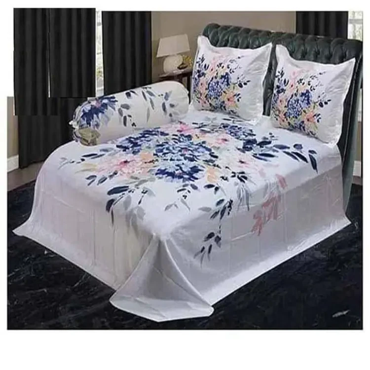Home Tex King Size Cotton Bed Sheet ( 4 PCS Set)