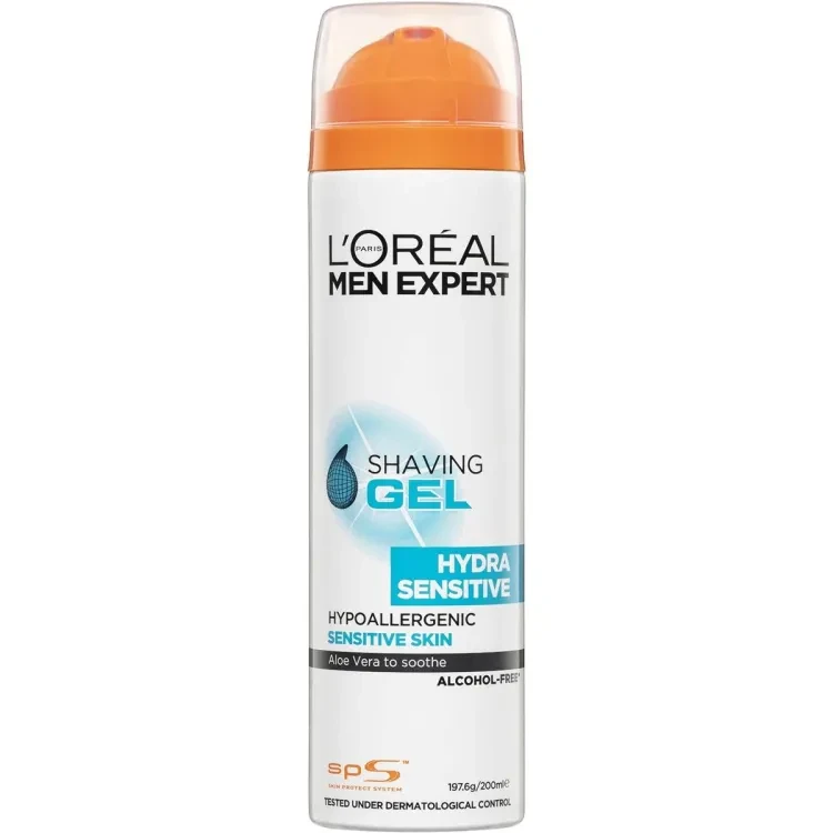 International UK product Skin care Loreal men expert Shaving gel Hydra sensitive used for male - 200 ml