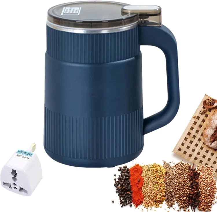 Household Small Powder Grinding Machine, Stainless Steel Electric Spice Grinder Fine Powder, Multifunctional Powder Grinder for Kitchen, Coffee Grinder Machine for Spices