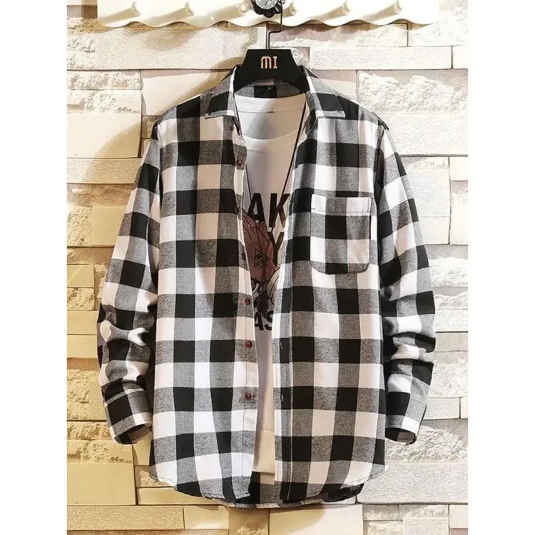 Long Casual Cheak Shirt for men