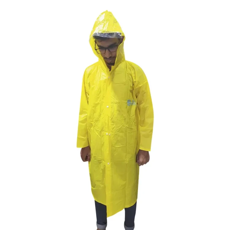 ***Raincoat Yellow Polyester For Men - Rain Coat