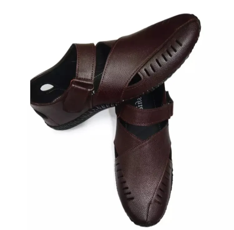 Men's Fashionable Sandals - Artificial Leather, Durable & All-Season.