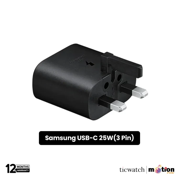 Samsung 25W PD Super Fast travel Adapter 3 pin - Black (Model -TA800)