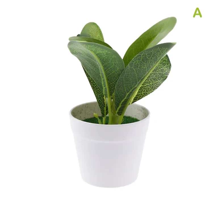 Mini Desktop Small Potted Artificial Plant Bonsai Fake Flower Desk Potted