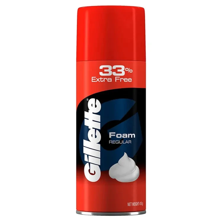 Gillette Classic Regular Pre Shave Foam 418g with 33% Extra Free