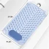 Bathtub Mat Non-Slip Rubber Shower Mat with Drain Holes Suction Cups, Quick Drain, Feet Massage