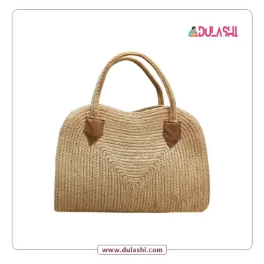 100% Jute Made B Shape Ladies Handbag