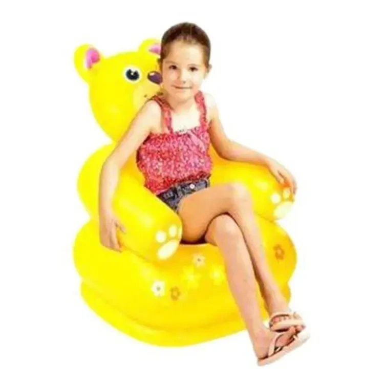 Inflatable Teddy Bear Chair - Yellow