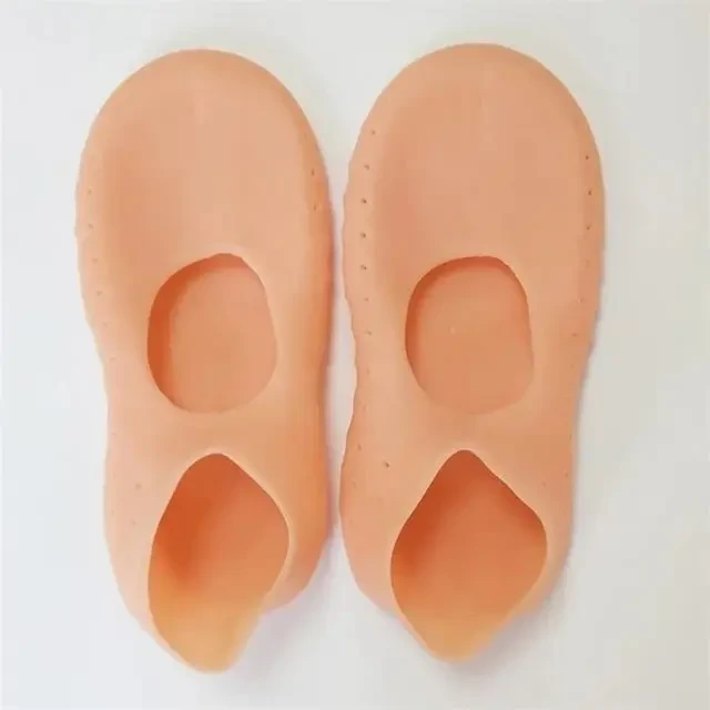 Plantilla de Gel de silicona para el cuidado de los pies, Protector de pies, alivio del dolor, prevención de grietas, hidratante, eliminación de piel muerta, almohadillas de inserción, 2 piezas