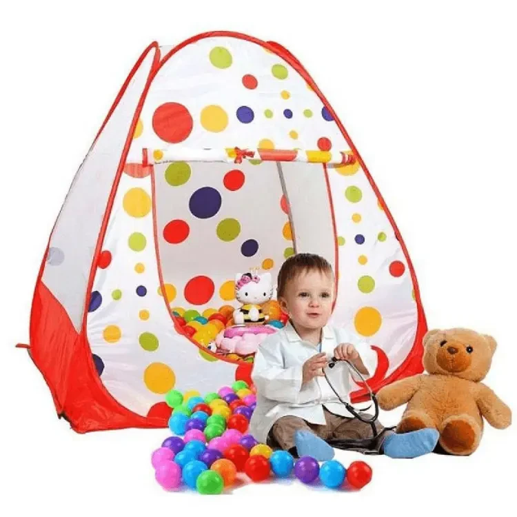 Exclusive Foldable Play Toy Tent for Kids baby Children & With 50 piece Ball.