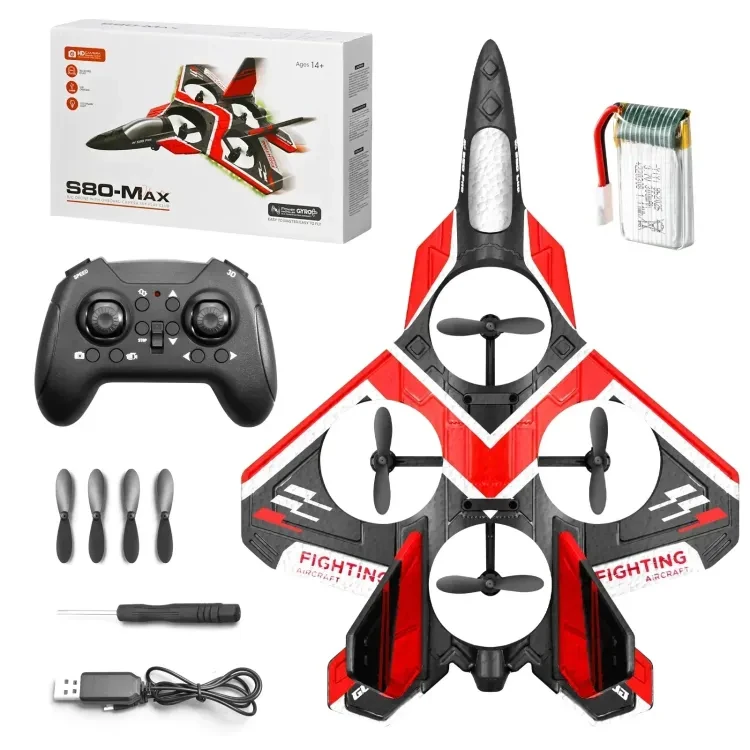S80 RC Remote Control Airplane Drone 2.4G Gravity Sensing Fetal Der Airplane Epp Foam Toys For Boys Children Gifts