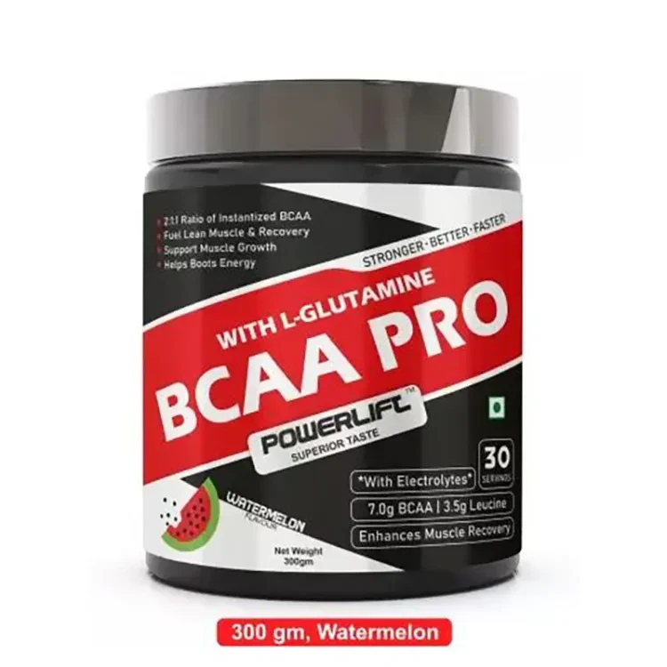 POWERLIFT BCAA Pro With Electrolyte & Glutamine, Muscle Recovery, Reducing Muscle Breakdown, 300gram, India