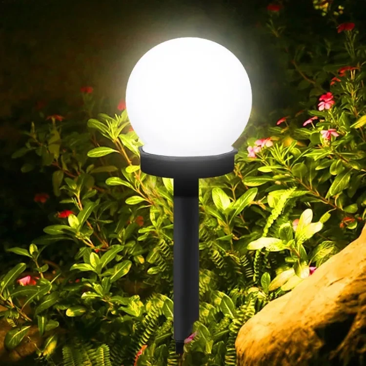 1PCS-LED Solar Powered Ball Garden Light Waterproof IP44 Bulb Outdoor Camping Lawn Lights