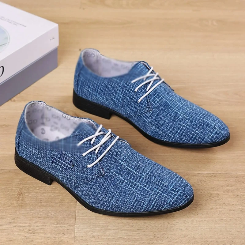 Men's Lace Up Oxford Shoes - Formal Pointed Toe Business Casual.