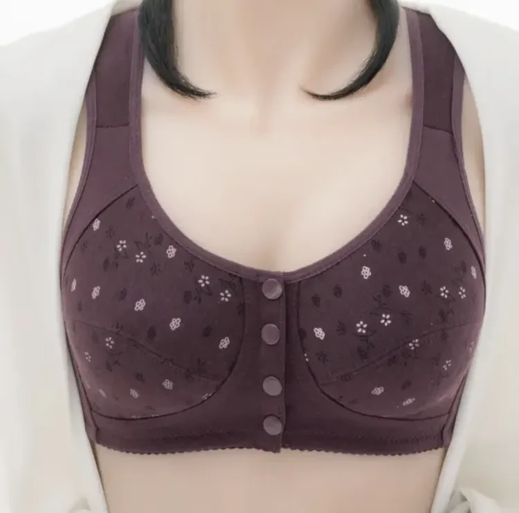Imported Printed Front Button Soft Cotton Maternity Bra For New Born Baby Feeding