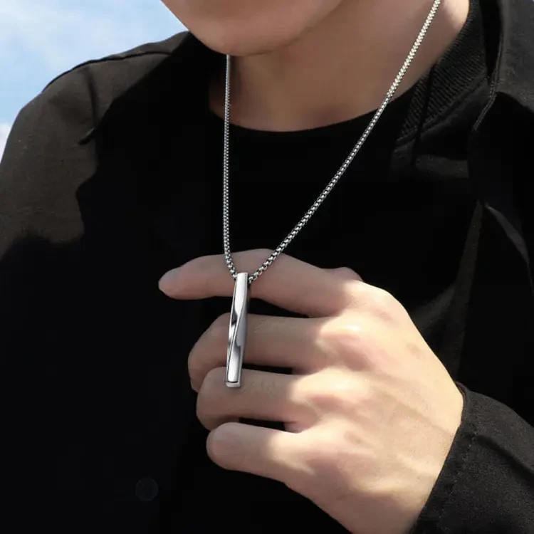 Trendy Fashionable Simple Stainless Steel Chain Necklaces for Men - New Men's Pendant Necklace for Jewelry Gifts for Women
