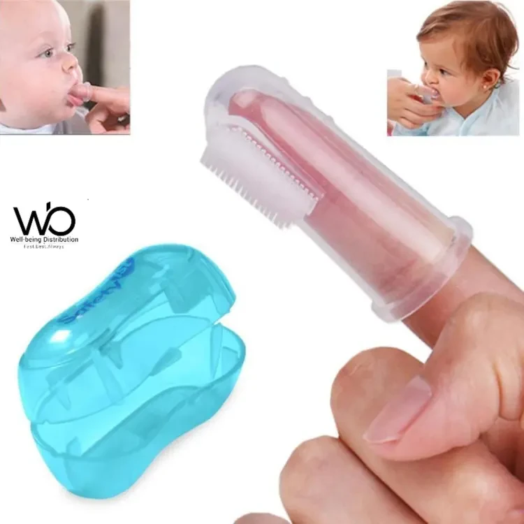 Baby Finger Toothbrush - Children's Silicon Finger Transparent Toothbrush