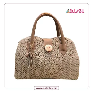 Jute Made B Shape Ladies Handbag