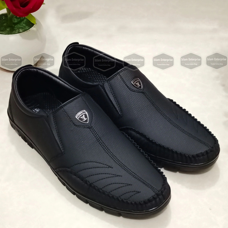 Unique Design High Quality Fashionable Artificial Leather Casual Shoes for Men (Black & Chocolate Popular Casual Shoes)