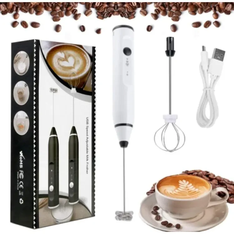 USB Rechargeable Milk Frother Handheld Electric Foam Maker