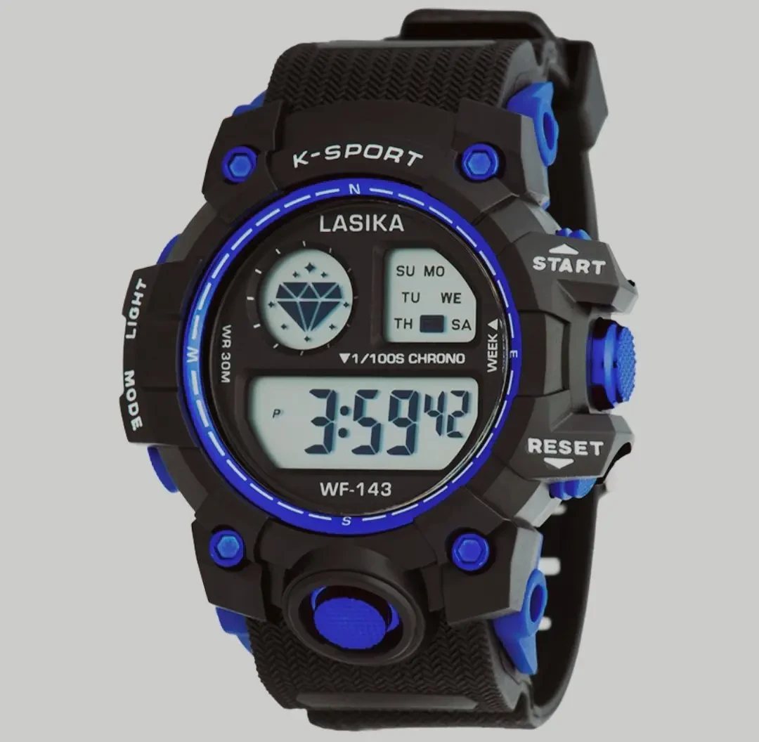 Digital Waterproof sports Watch for Kids -blue