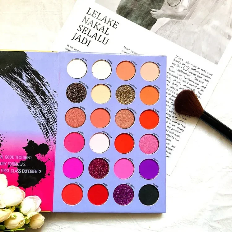 BEAUTY GLAZED Color Shades New 72 Colorful Book Sharp Eyeshadow Palette Shiny Matte Glitter Pigment