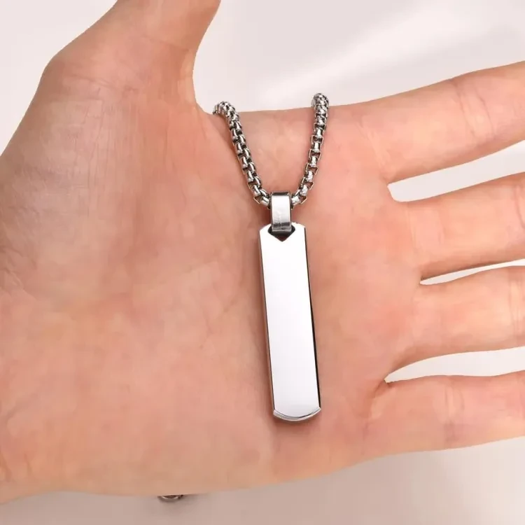 Trendy Square Stainless Steel Chain Jewellery Necklace For Men