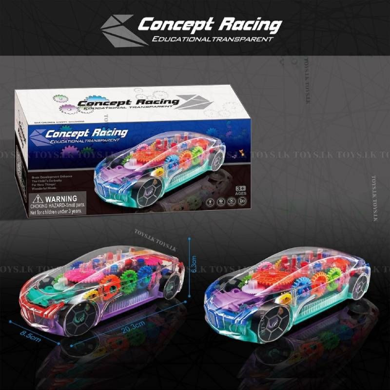 Car with Music & 3D Flashing Lights for Kids Toy Multicolour