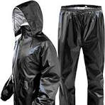 ***Rain Coats for Men Waterproof Jacket and Pant with Bag black