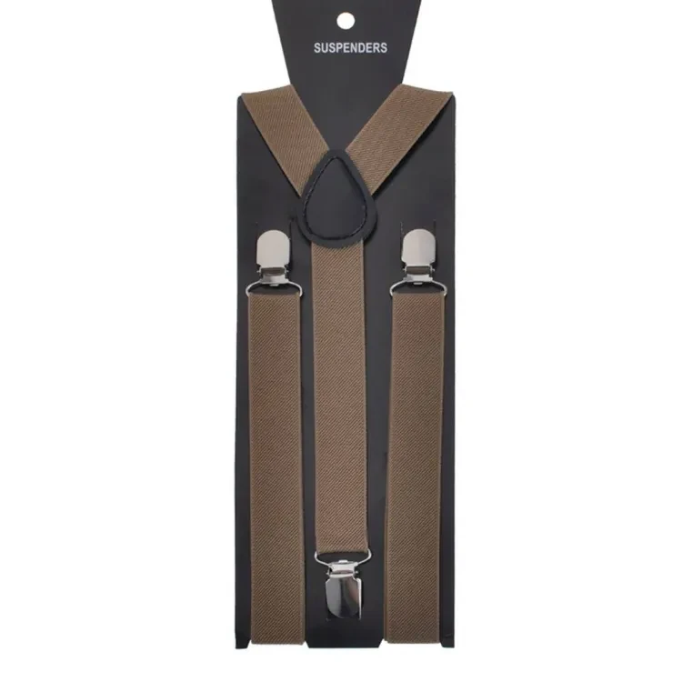 Chocolate colour suspender for men