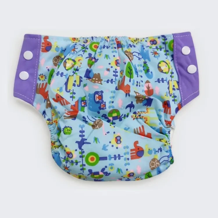 Washable Printed Adjustable Diaper Pant For 2-22 Kgs Baby (With 1 Piece Heavy 4 Layer Pad)