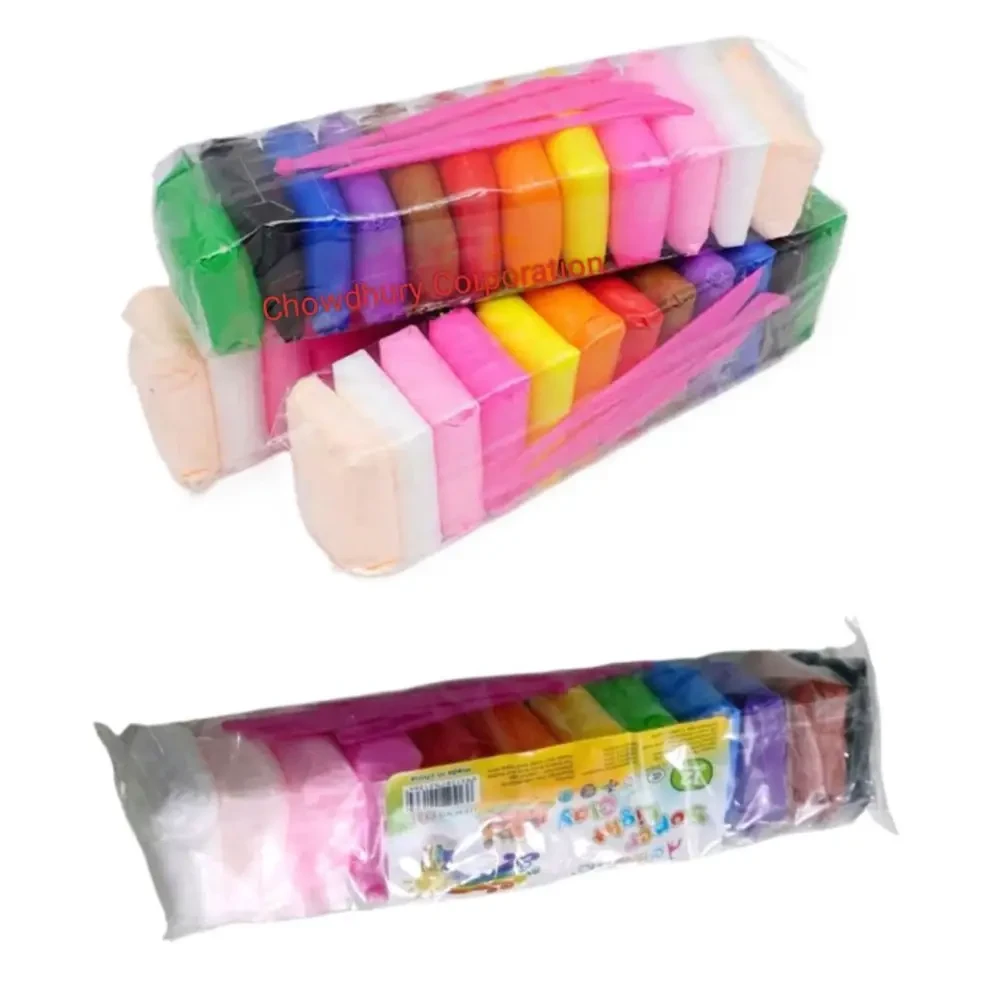 12 Colours Soft Super Light Foam Clay Modeling Polymer Plasticine Air Dry Clay For DIY Handmade Toy ( Per Pkt)