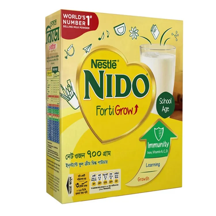 NESTLE NIDO ( 5+ Years ) Fortigrow Full Cream Milk Powder Box - 700g