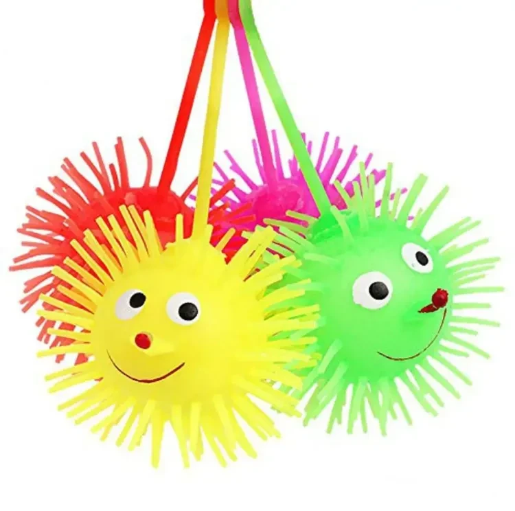 Plastic Toy With Light - Pink Plastic Toy with Light Pink Lighting Puffer Soft Ball Rubber Soft Octopus Balls big size