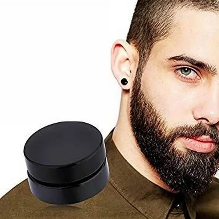 stainless steel mens earrings - Black
