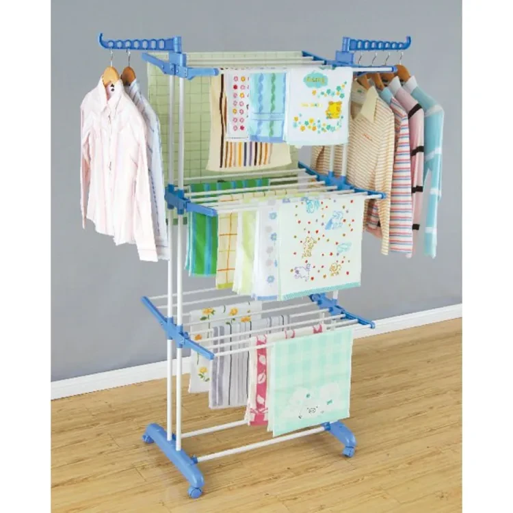 3 Leyer Tier Foldable Drying Rack Cloth Laundry Hanger