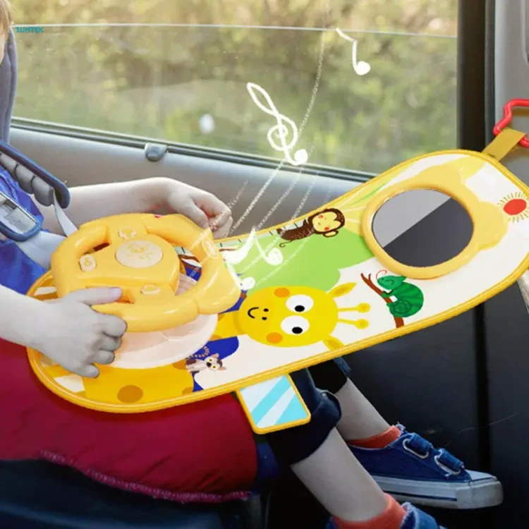 Car Seat Toys with Mirror Multifunctional for Rear Car Seat Outdoor Birthday