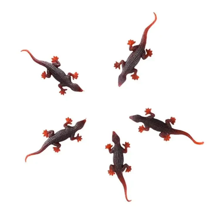 5,+1pecs free, Simulation Plastic Lizard Geko Toy Realistic Insect Prank Funny Toys