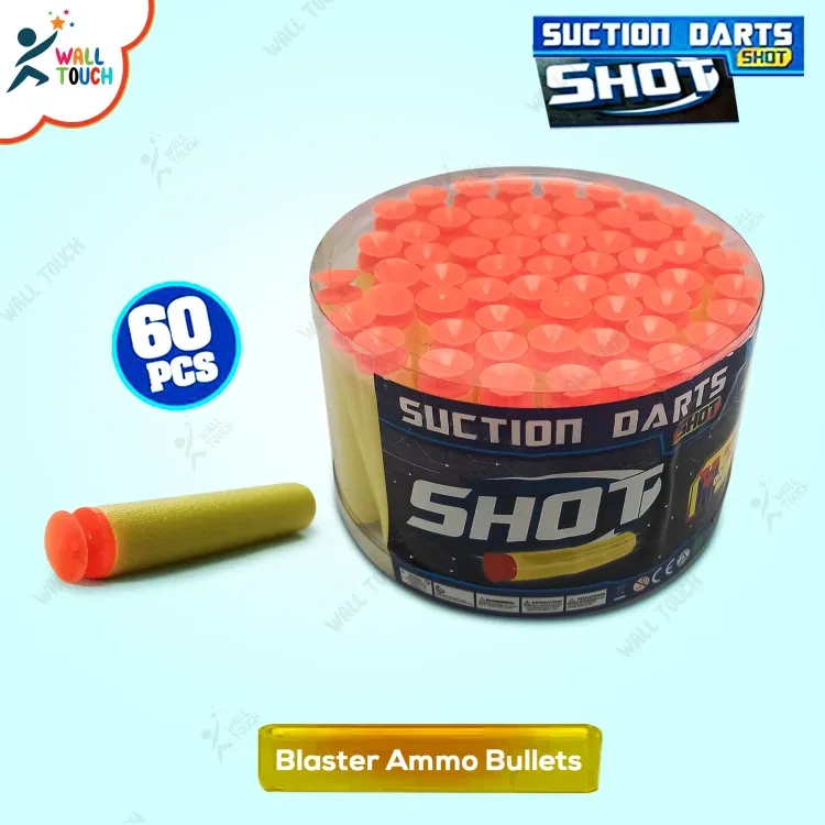 60 Suction Darts Shot Blaster Ammo Bullets Dart Refill Foam New