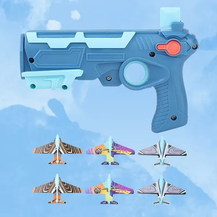 Airplane Launcher Gun-Catapult With 3 Small Planes Toy Funny Airplane Toys For Kids Plane-Catapult Game Shooting Game