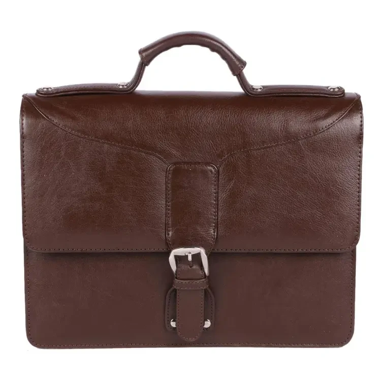 Leather Office Bag for Men, cow leather office bag, laptop bag, massagener bag, business bag - Black