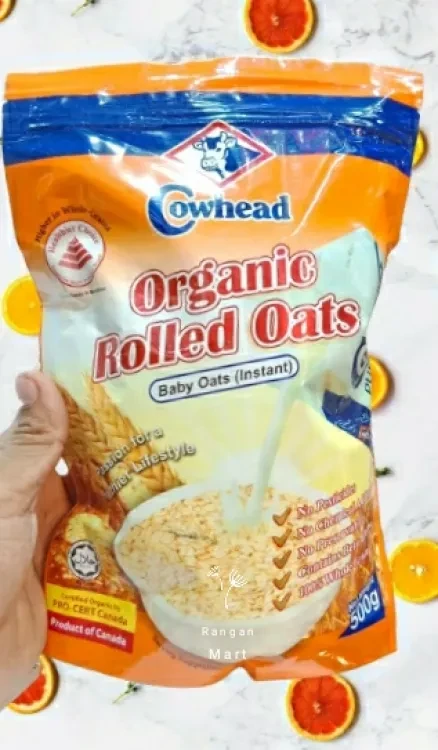 Cowhead Organic Rolled Oats Baby Oats (Instant) - 500gm-Canada