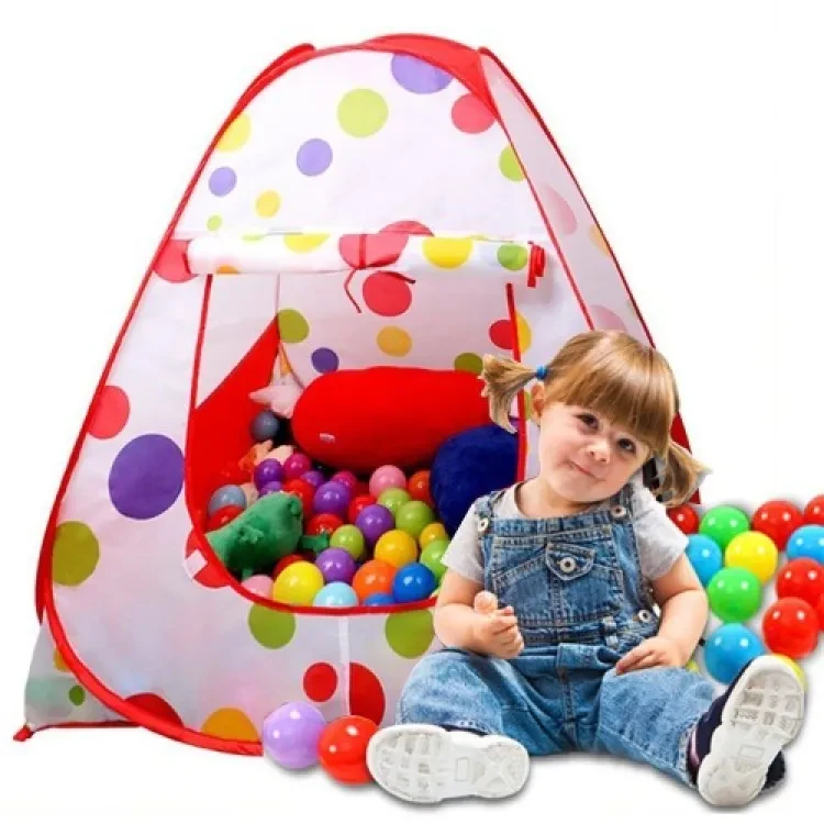 Ball print Tent house play with 50 pcs balls