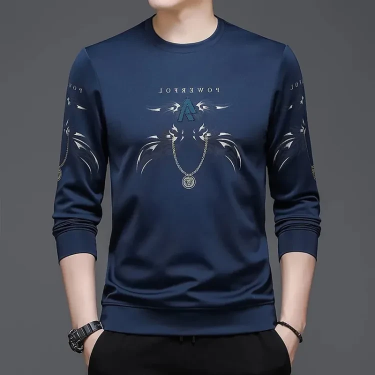 Stylish Black Full Sleeve Round Neck T-Shirt