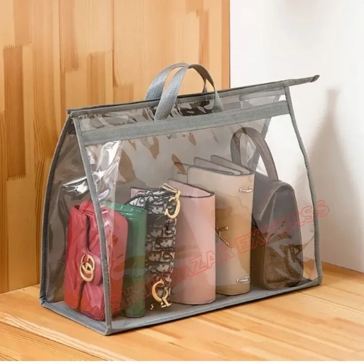 Handbag Storage Bag 1 Pcs Dustproof Premium Quality Transparent Purse Storage Bag for Hanging Closet with Zipper