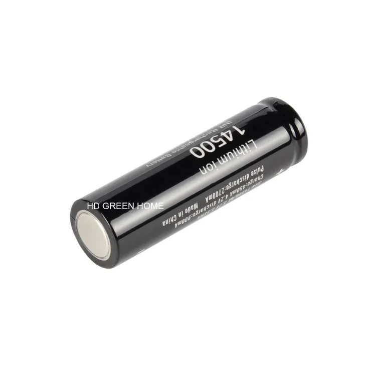 Soshine 14500 3.7V 900mAh Rechargeable Li-ion Battery Pointed Top AA Lithium ion Battery