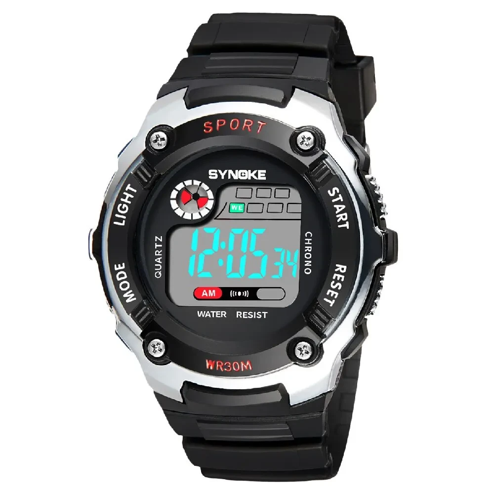 SYNOKE Electronic Watch For Men Sport Watch Multifunction Military Sports Waterproof Luminous LED Digital Student Fashion