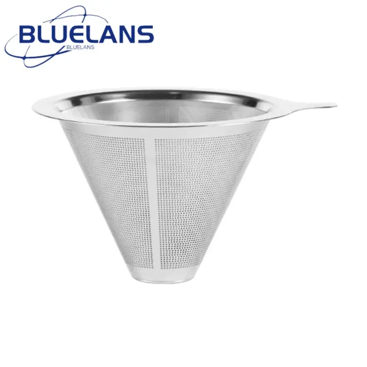 Premium Stainless Steel Coffee Filter Cone Reusable Pour Over Dripper for Rich Aromas Southeast Asian Favorite