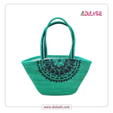 Jute Made Beach Bag Multi Color