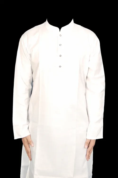 Stylish Semi Long Panjabi For Men ( White)